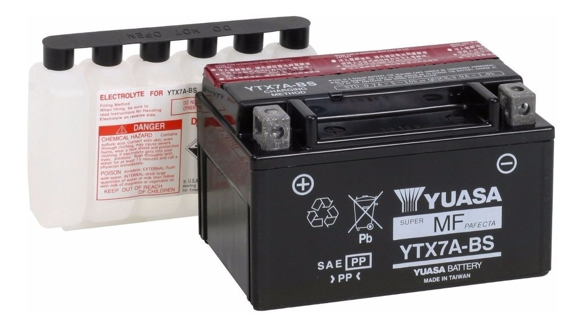 BATERIA YUASA YTX 7ABS (15/ 9/ 9)+AC.05.CH