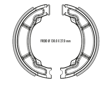 ZAP.FRENO(JGO)YAMAHA 125 YBR....TRAS.LY/822-FRASLE